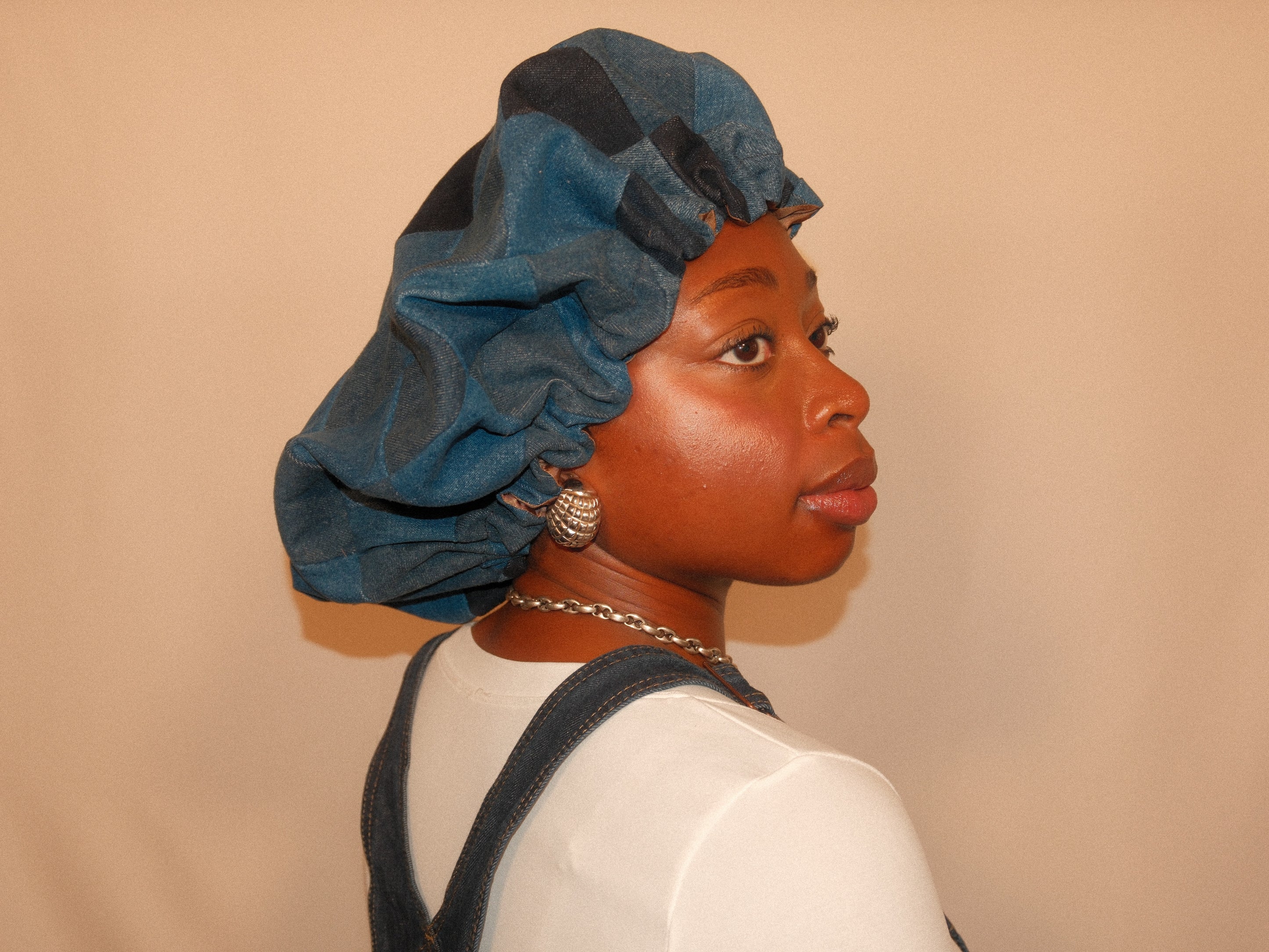 Denim Patchwork Bonnet