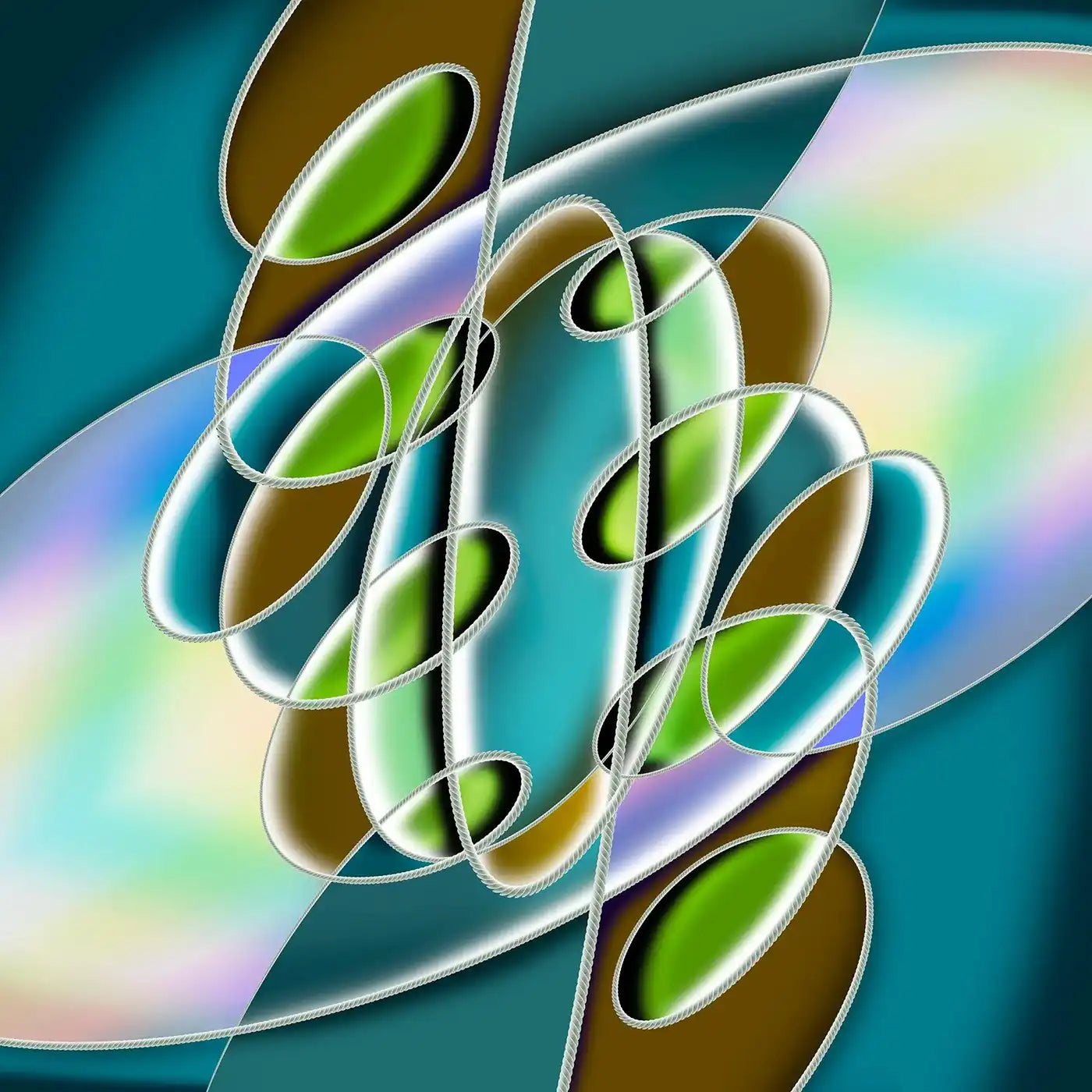 Picture Long Dress Green