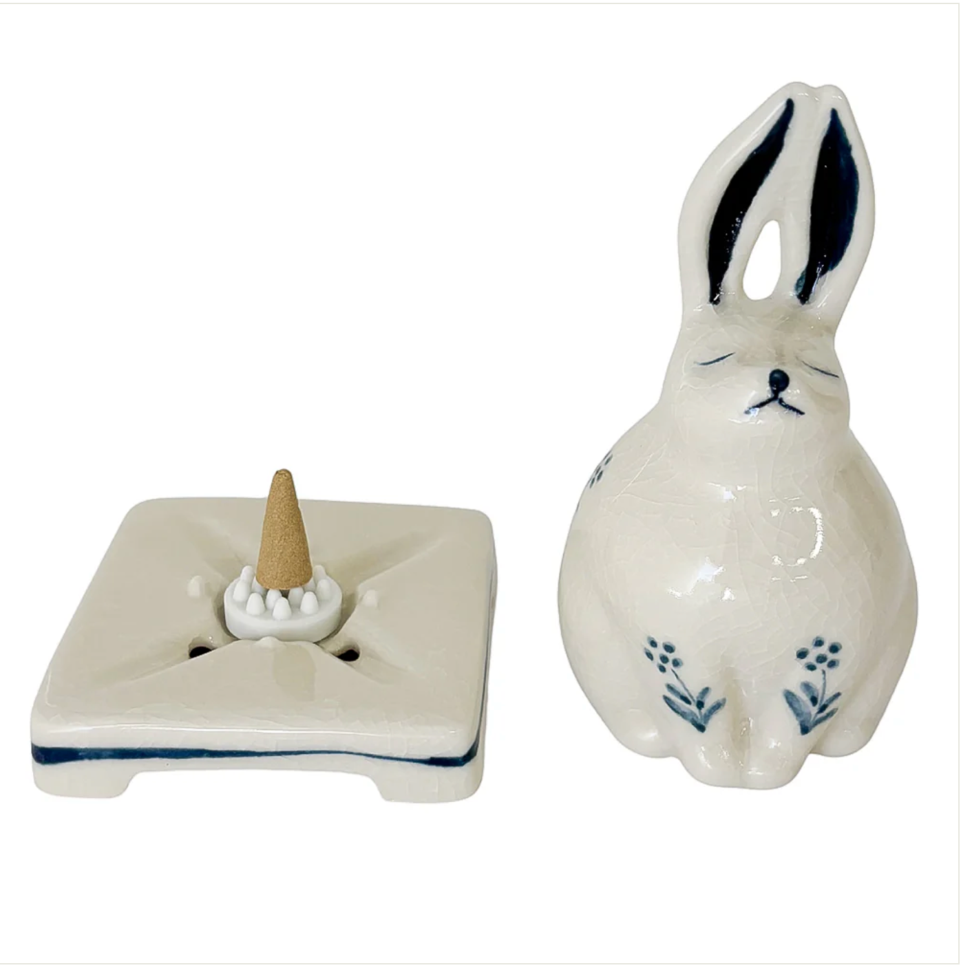 PORCELAIN INCENSE BURNER - Rabbit