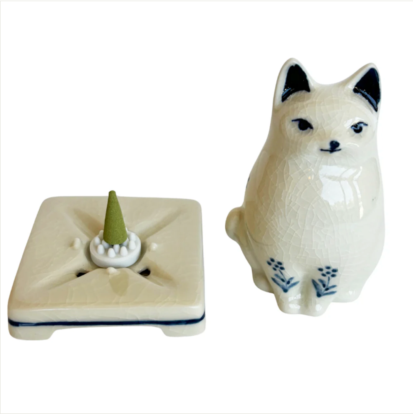 PORCELAIN INCENSE BURNER - Cat